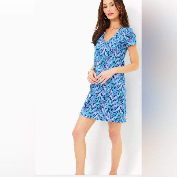 NWT XXL Lilly Pulitzer Etta Short Sleeve V-Neck Dress Plus Size - - Picture 1 of 4